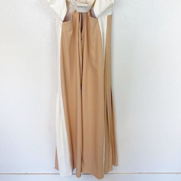 Jonathan Simkhai Cream Maxi Gown Strppy Dress Size 12 - Picture 8 of 12